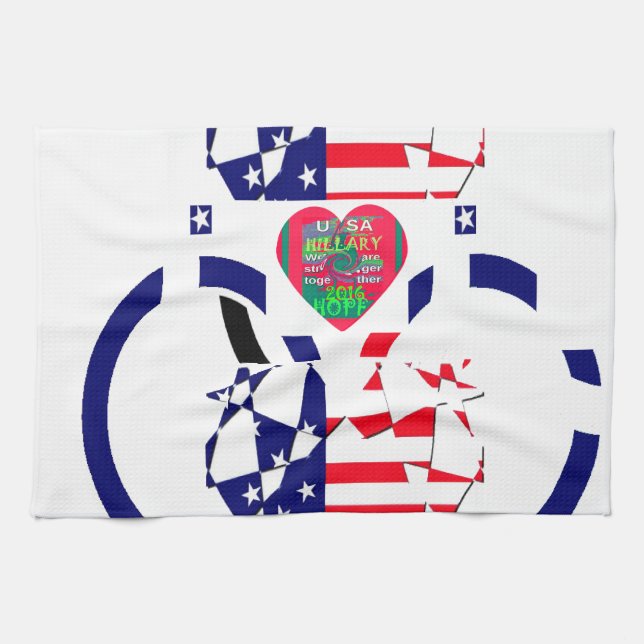USA Hope Beautiful Amazing National Flag Design Ar Tea Towel (Horizontal)