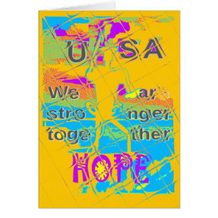 USA Hope: Colourful Textured Design
