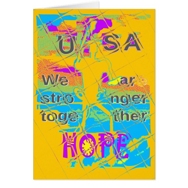 USA Hope: Colourful Textured Design (Front)