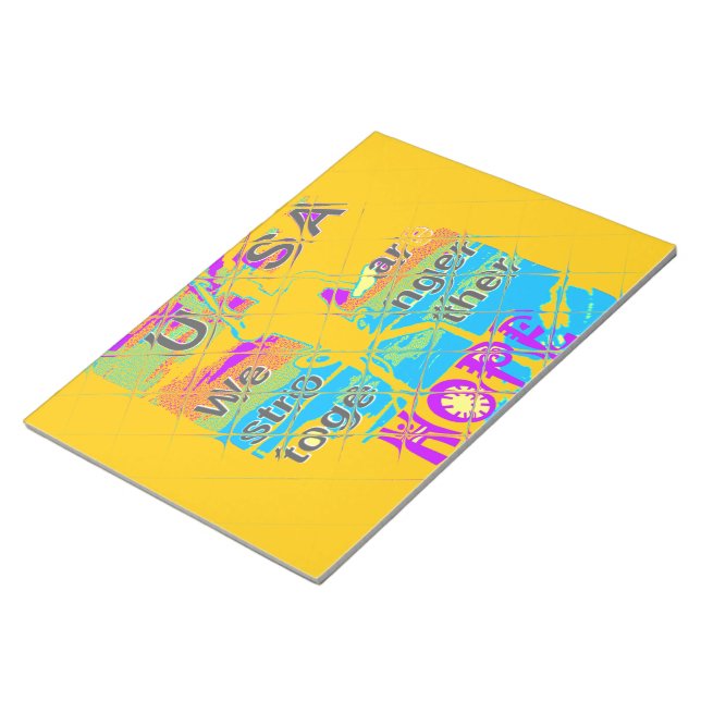 USA Hope: Colourful Textured Design Notepad (Angled)