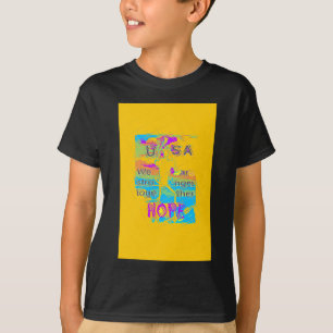 USA Hope: Colourful Textured Design T-Shirt