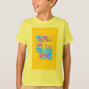 USA Hope: Colourful Textured Design T-Shirt
