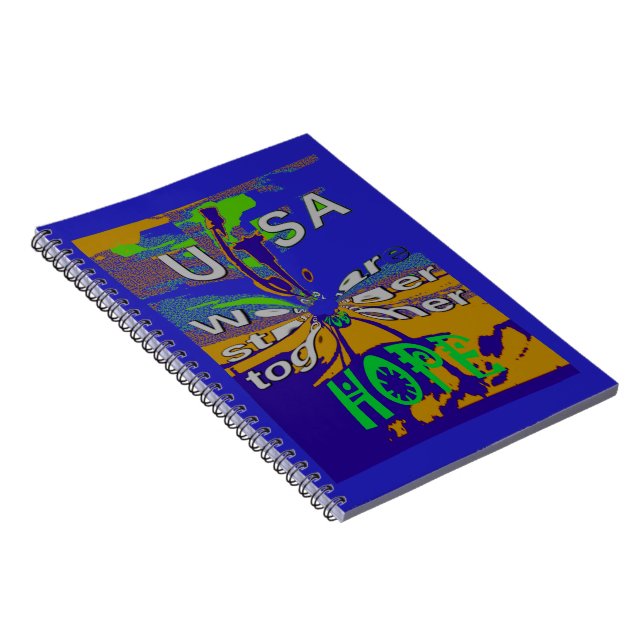 USA Hope Message Art Print Spiral Notebook (Right Side)