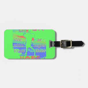 USA Hope: Neon Lemon & Orange Art Luggage Tag