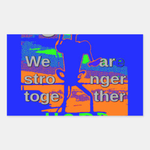 USA Hope Strong Together - A Patriotic Tapestry Rectangular Sticker