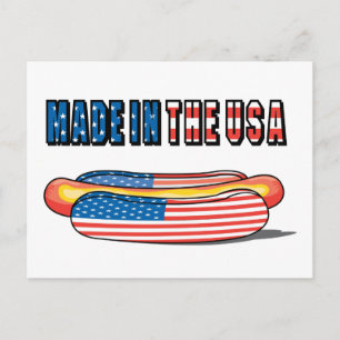 USA Hot Dog Postcard