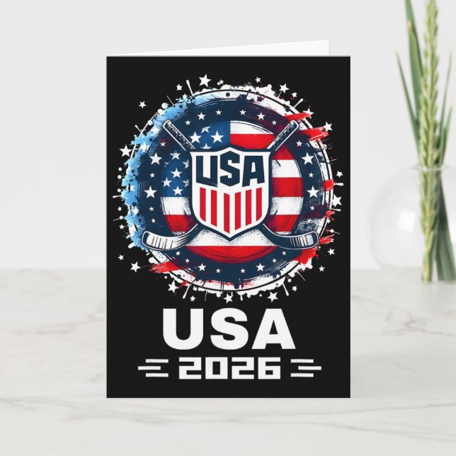 Usa Ice Hockey 2026 Hockey 2026 Usa 2026  Card (Front)