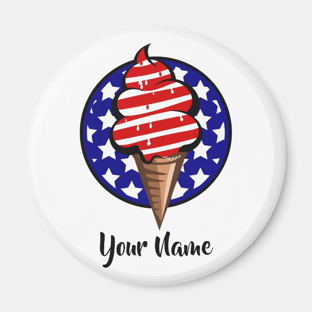 USA  ICECREAM ALL SHIRT MAGNET (Front)