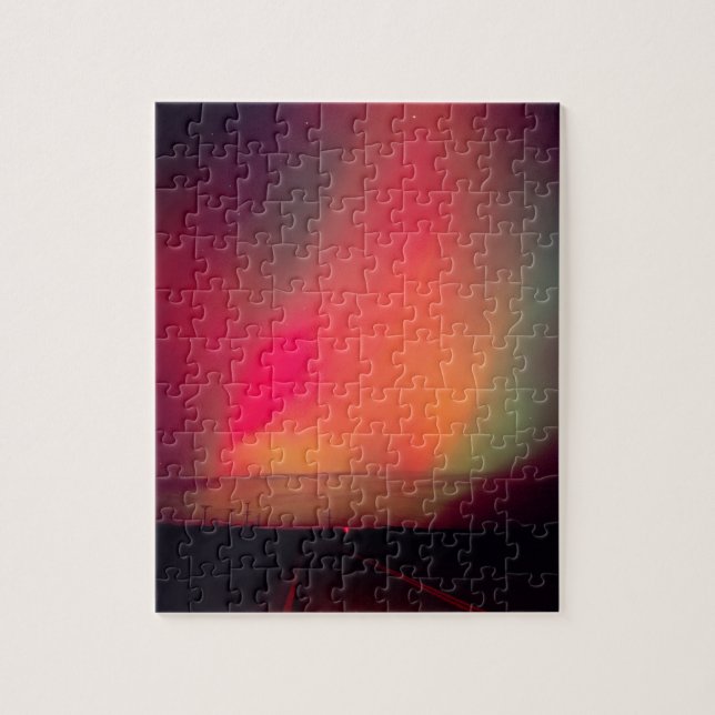 USA, Idaho. Aurora borealis, northern lights at Jigsaw Puzzle (Vertical)