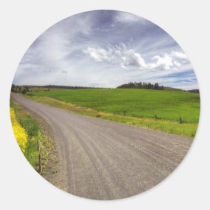 USA, Idaho, Idaho County, Canola Field Classic Round Sticker