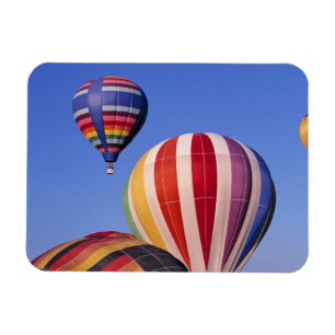 USA, Idaho, Teton Valley. Colourful hot-air Magnet