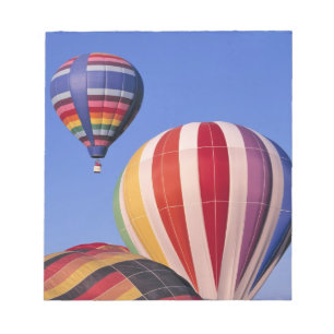 USA, Idaho, Teton Valley. Colourful hot-air Notepad