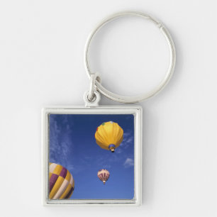 USA, Idaho, Teton Valley. Hot-air balloons Key Ring