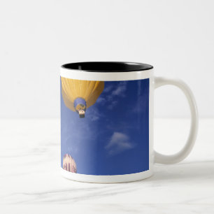 USA, Idaho, Teton Valley. Hot-air balloons Two-Tone Coffee Mug