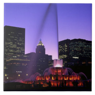 USA, IL, Chicago. Buckingham Fountain in Grant Tile