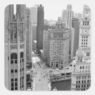 USA, IL, Chicago, Loop from Hotel Square Sticker