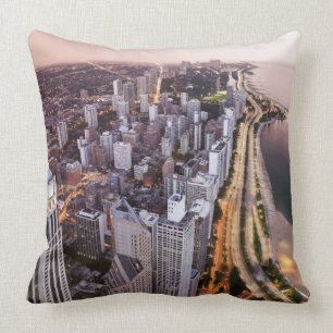 USA, Illinois, Chicago, Aerial view of Lake Cushion