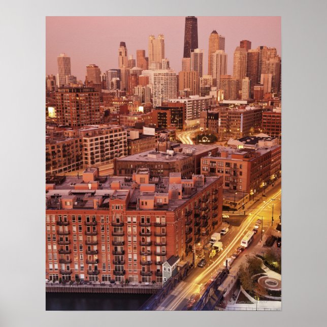 USA, Illinois, Chicago, Chicago River 2 Poster (Front)