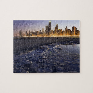 USA, Illinois, Chicago, City skyline from Lake Jigsaw Puzzle