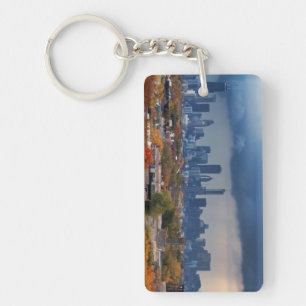 USA, Illinois, Chicago, cityscape Key Ring