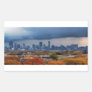 USA, Illinois, Chicago, cityscape Rectangular Sticker