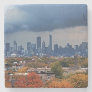 USA, Illinois, Chicago, cityscape Stone Coaster
