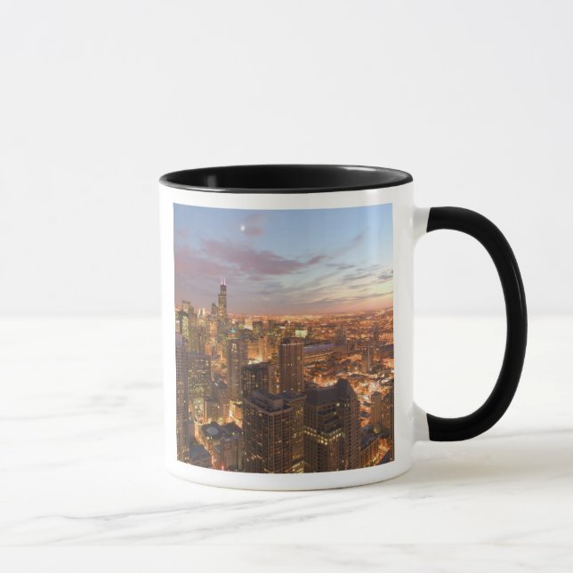 USA, Illinois, Chicago: Evening View of The Loop Mug (Right)