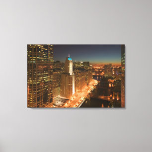 USA, Illinois, Chicago: The Loop: Buildings Canvas Print