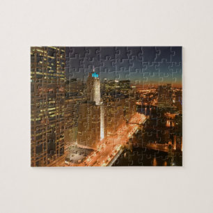 USA, Illinois, Chicago: The Loop: Buildings Jigsaw Puzzle