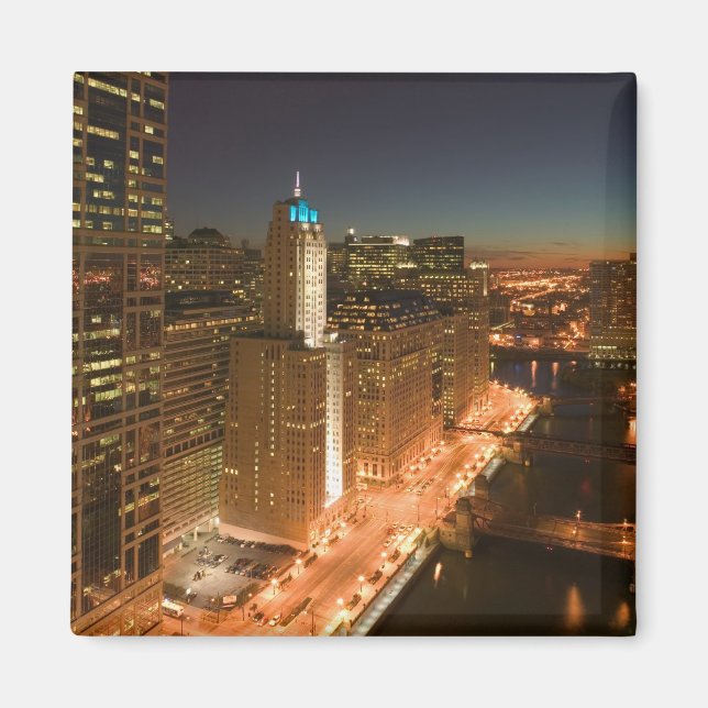 USA, Illinois, Chicago: The Loop: Buildings Magnet (Front)