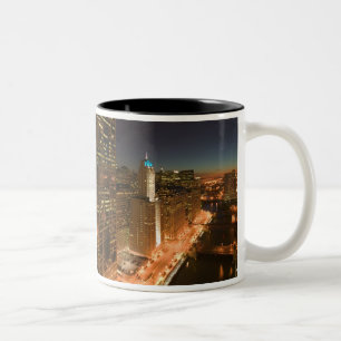 USA, Illinois, Chicago: The Loop: Buildings Two-Tone Coffee Mug