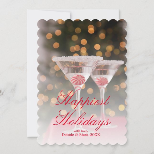 USA, Illinois, Metamora, Christmas cocktail Holiday Card (Front)