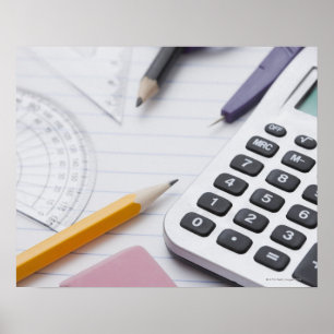 USA, Illinois, Metamora, Still life with school Poster