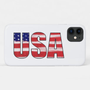 USA In Flag Colours Case-Mate iPhone Case