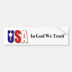 USA "In God We Trust" bumper sticker