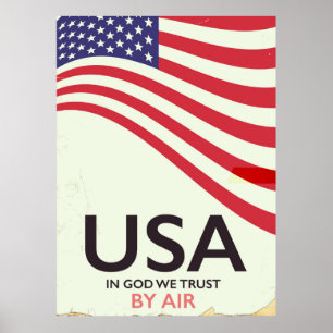 USA "In god we Trust" vintage poster
