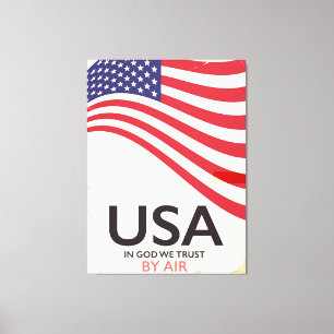 USA "In god we Trust" vintage poster Canvas Print