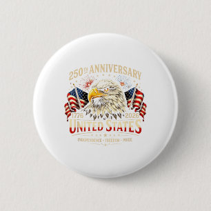 Usa Independence 250th Anniversary 1776 2026 6 Cm Round Badge