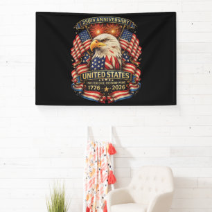USA Independence 250th Anniversary 1776 2026 Banner