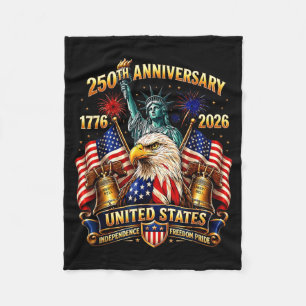 Usa Independence 250th Anniversary 1776 2026 Fleece Blanket