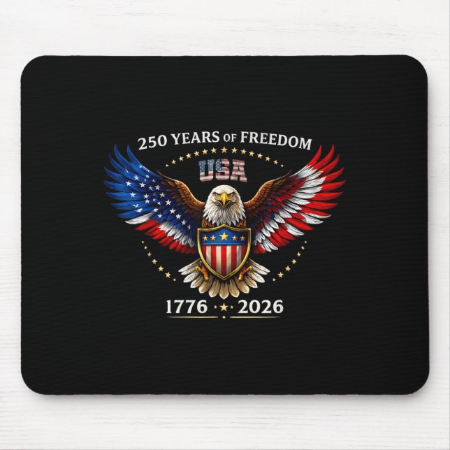 USA Independence 250th Anniversary 1776 2026 Mouse Pad (Front)