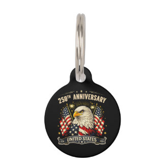 USA Independence 250th Anniversary 1776 2026 Patri Pet Tag