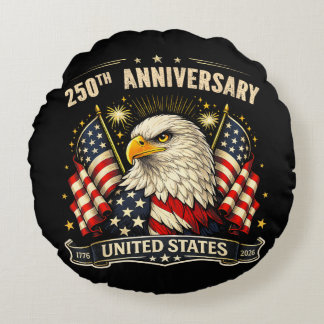 USA Independence 250th Anniversary 1776 2026 Patri Round Cushion