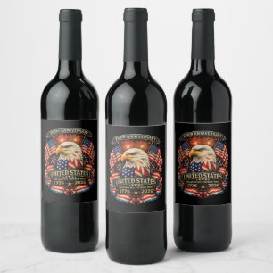 USA Independence 250th Anniversary 1776 2026 Wine Label