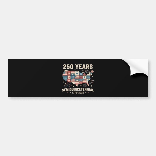usa independence 250th anniversary bumper sticker (Front)