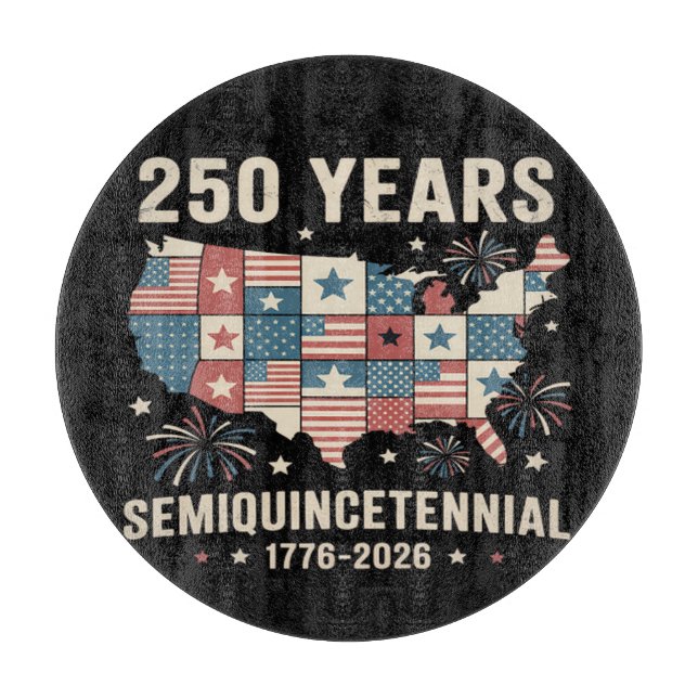 usa independence 250th anniversary cutting board (Front)