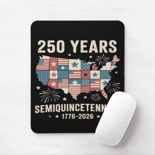 usa independence 250th anniversary mouse pad (With Mouse)