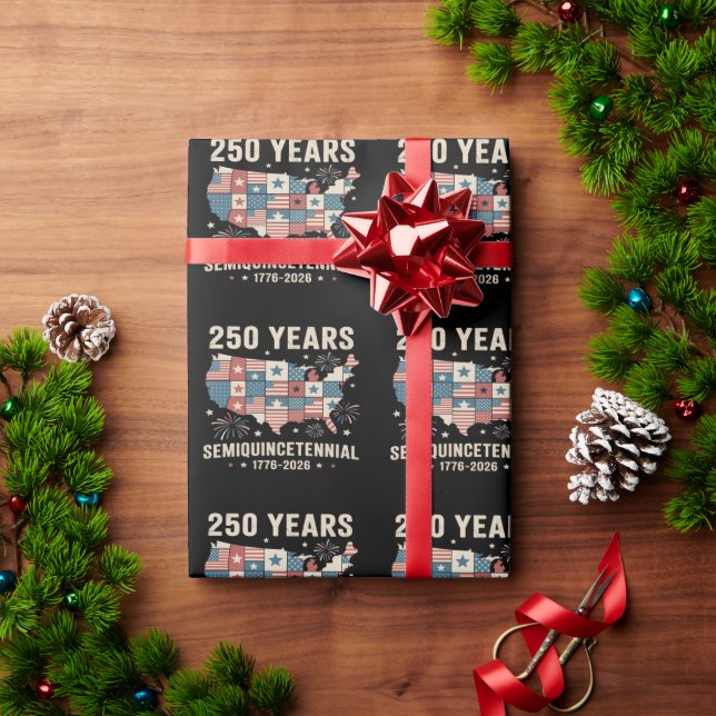 usa independence 250th anniversary wrapping paper (Holiday Gift)