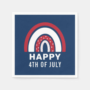 USA Independence Day 4th Of July American Rainbow Napkin
