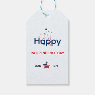 USA Independence day 4th of July Greetings Gift Tags
